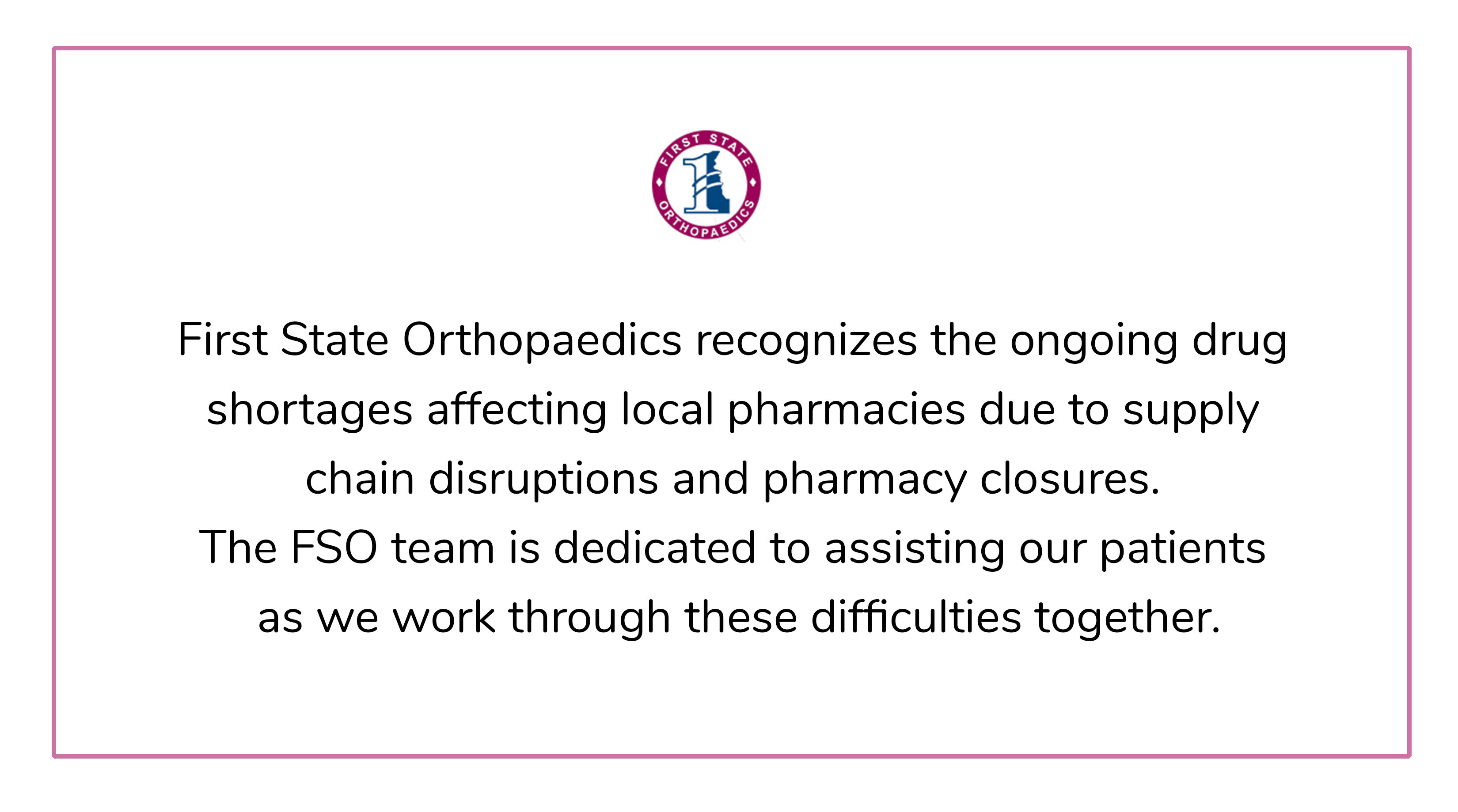 Drug Shortage Notice